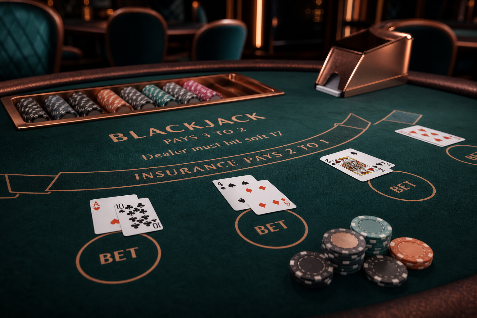 Tables de cartes blackjack et poker MonacoBell