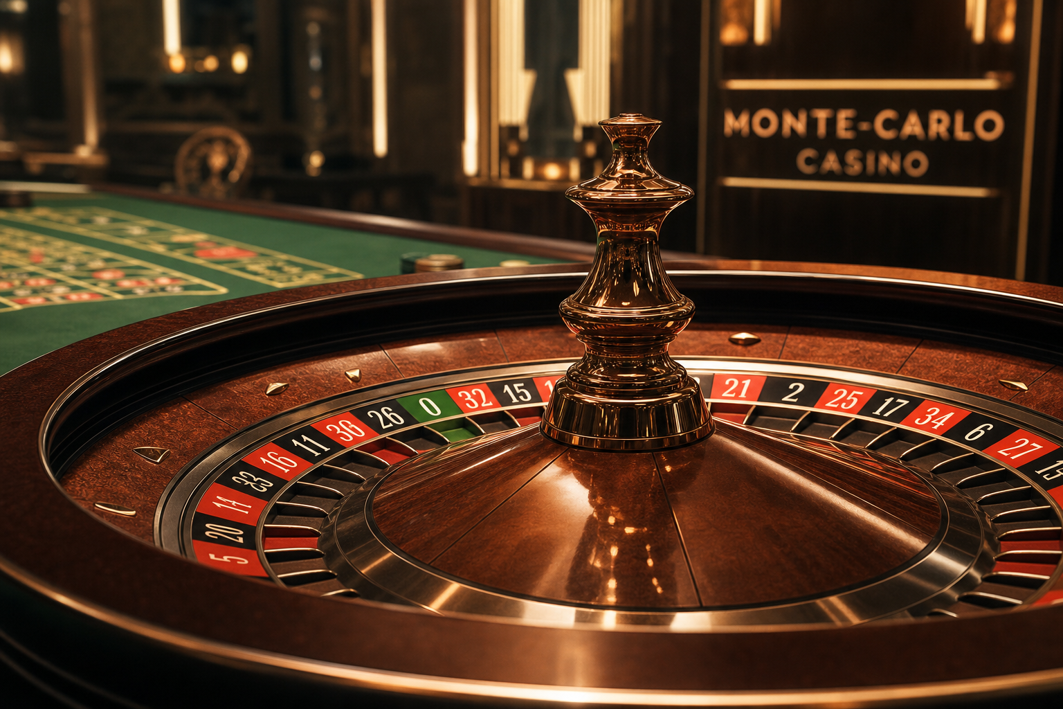 Table de roulette au casino MonacoBell